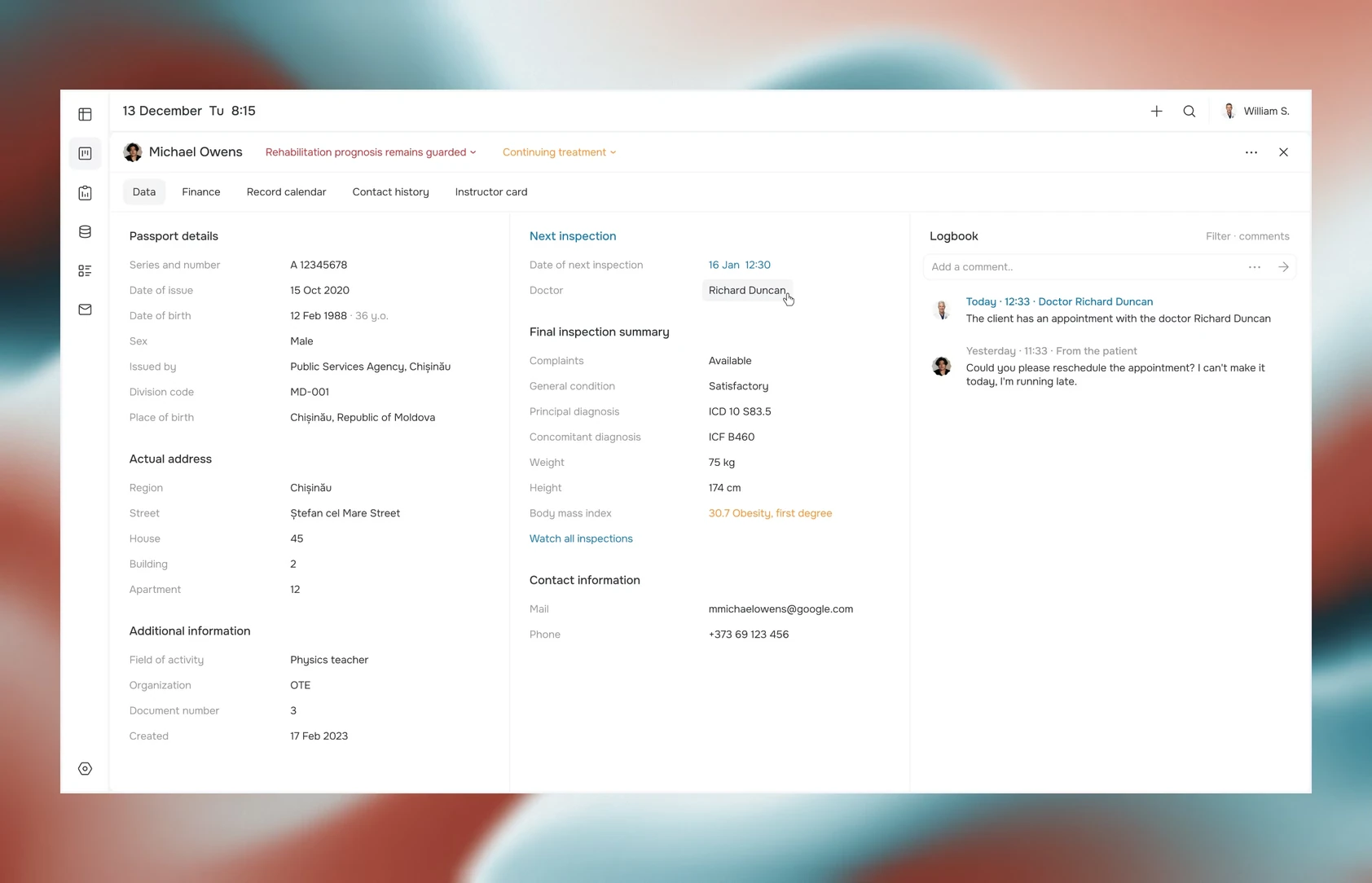 The patient profile