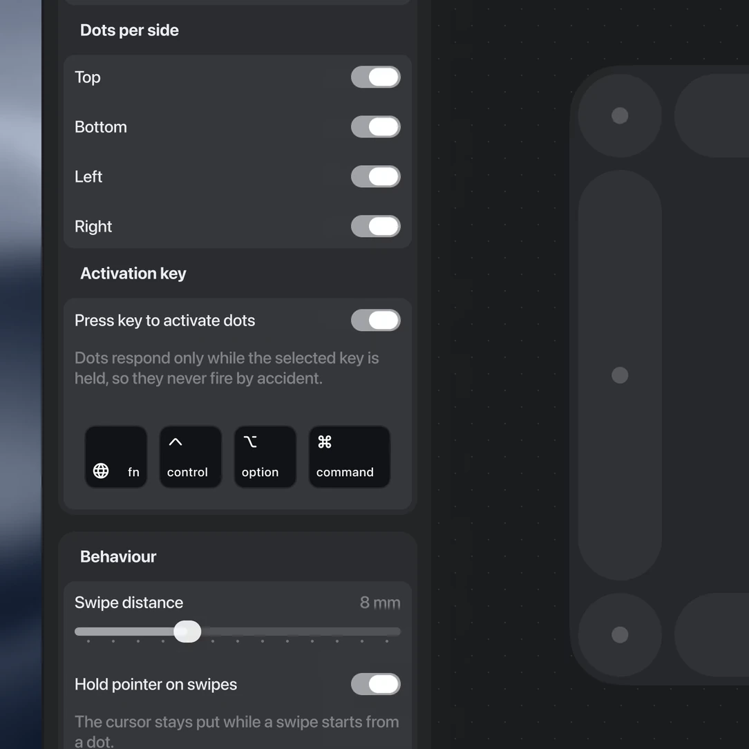 Dots waiting for the activation key
