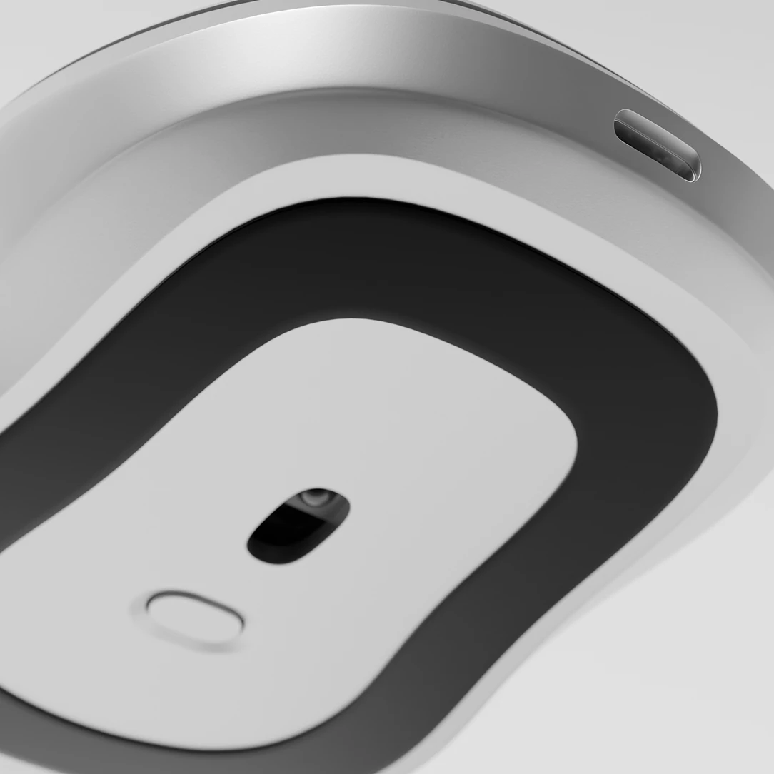 The bottom of the mouse